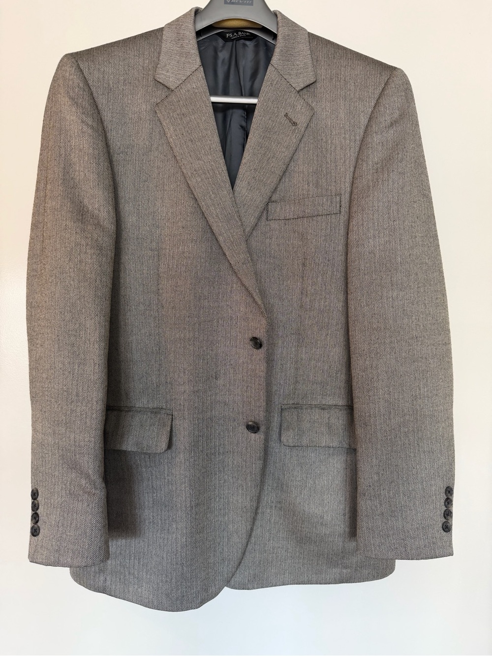 📌 Jos. A. Bank Silk & Camel Hair Blazer - Size 42R -Herringbone - Signature line